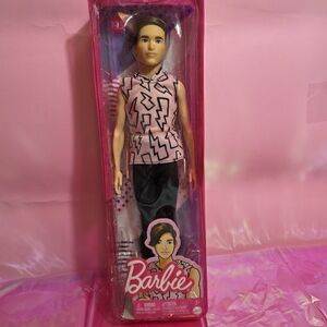 Barbie Fashionista Ken Doll #193 With Pink Patterned Shirt
